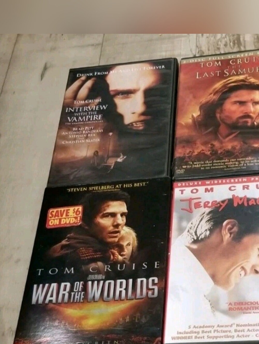 Tom Cruise Movie DVDs Lot of 4 Last Samurai Interview with A V War of the Worlds